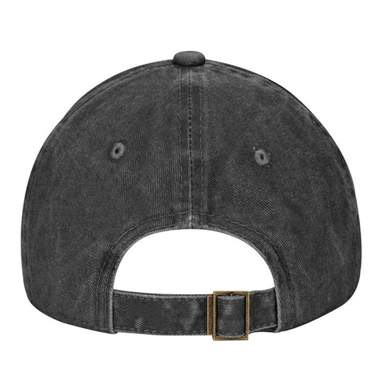 Back view of the Christian American Flag Cross Baseball Cap showing adjustable strap and stylish design.