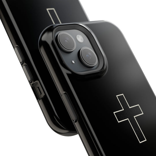 Personalized Magnetic Phone Case — Minimal Cross Design