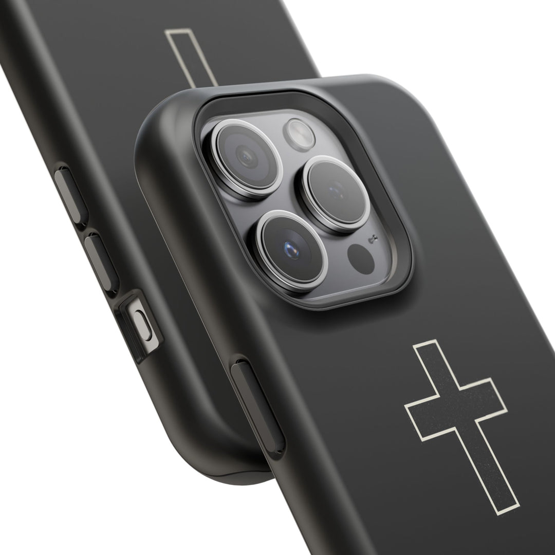 Personalized Magnetic Phone Case — Minimal Cross Design