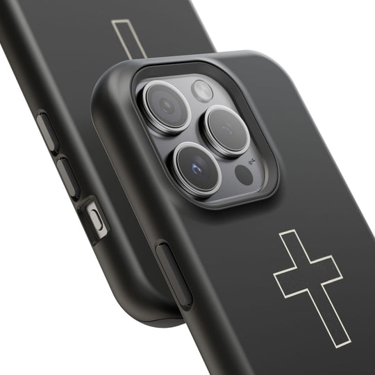 Personalized Magnetic Phone Case — Minimal Cross Design