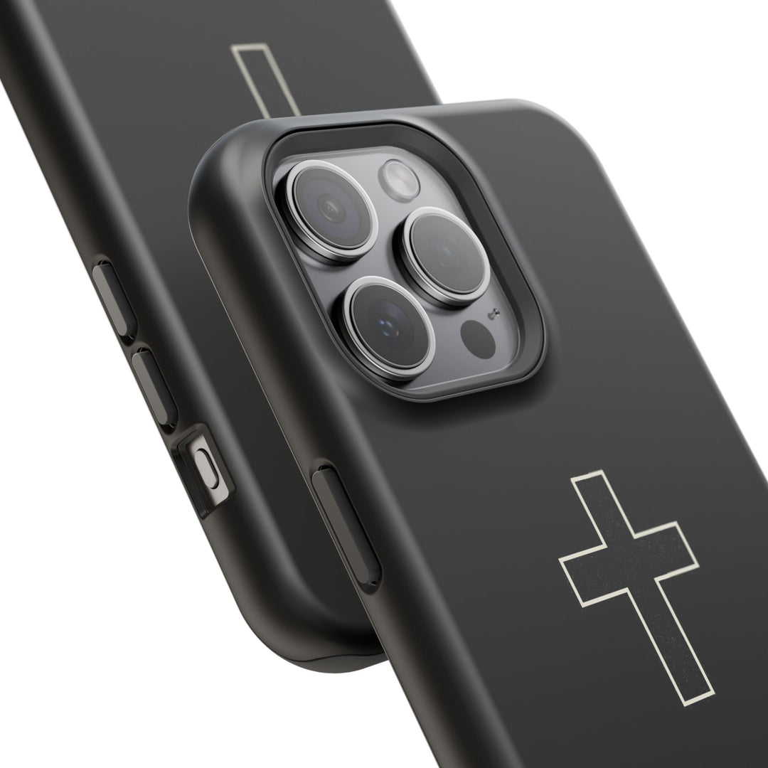 Personalized Magnetic Phone Case — Minimal Cross Design