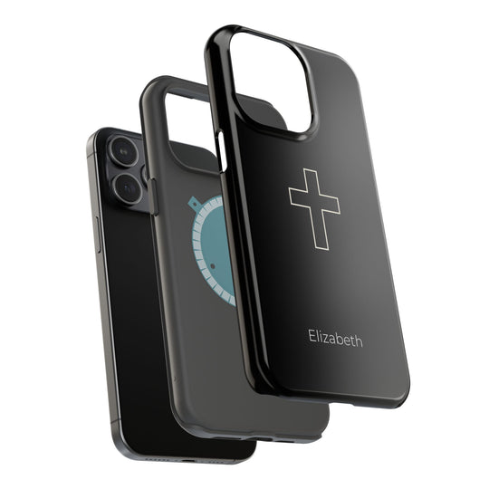 Personalized Magnetic Phone Case — Minimal Cross Design
