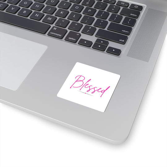 Blessed script pink sticker | Kiss-Cut Sticker