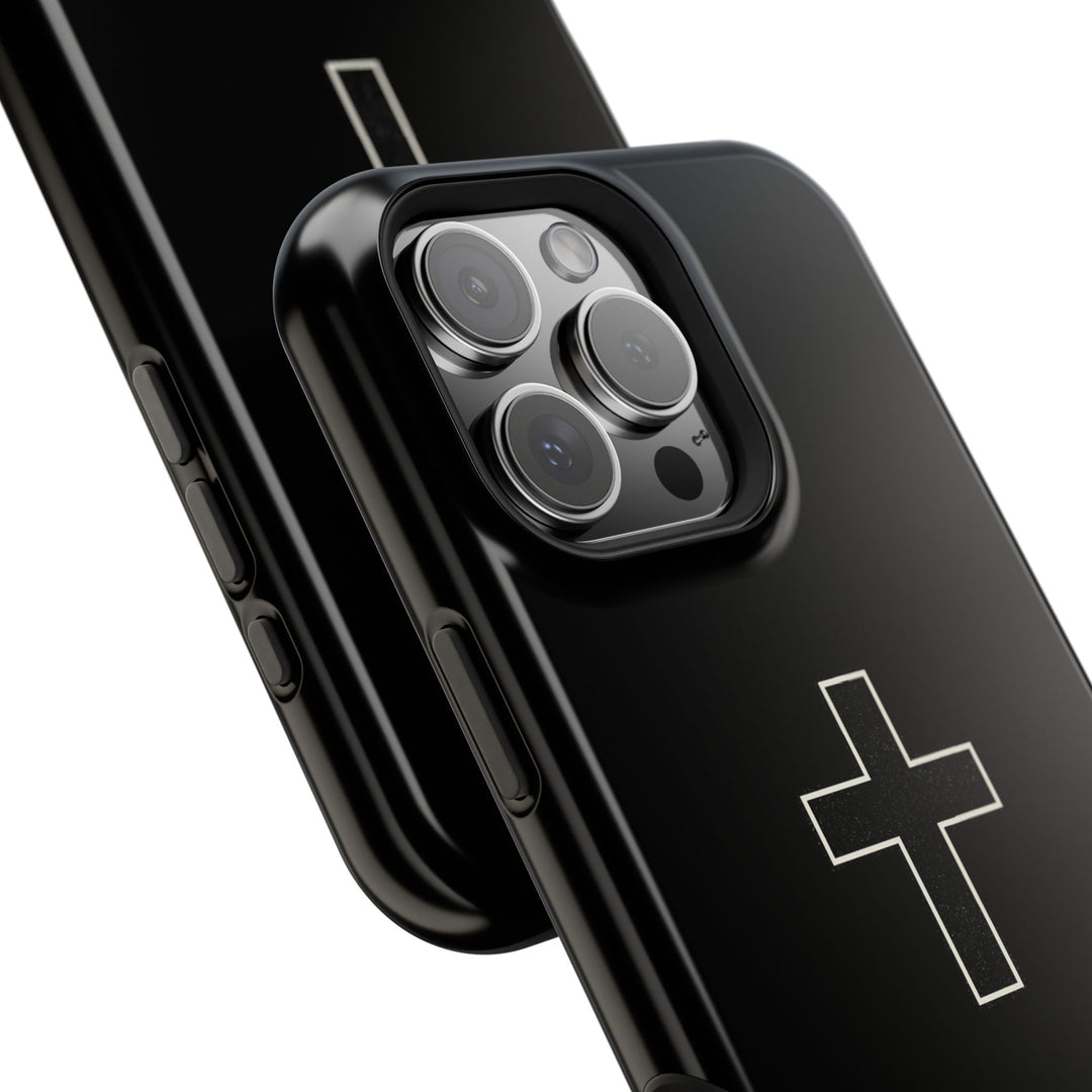 Personalized Magnetic Phone Case — Minimal Cross Design