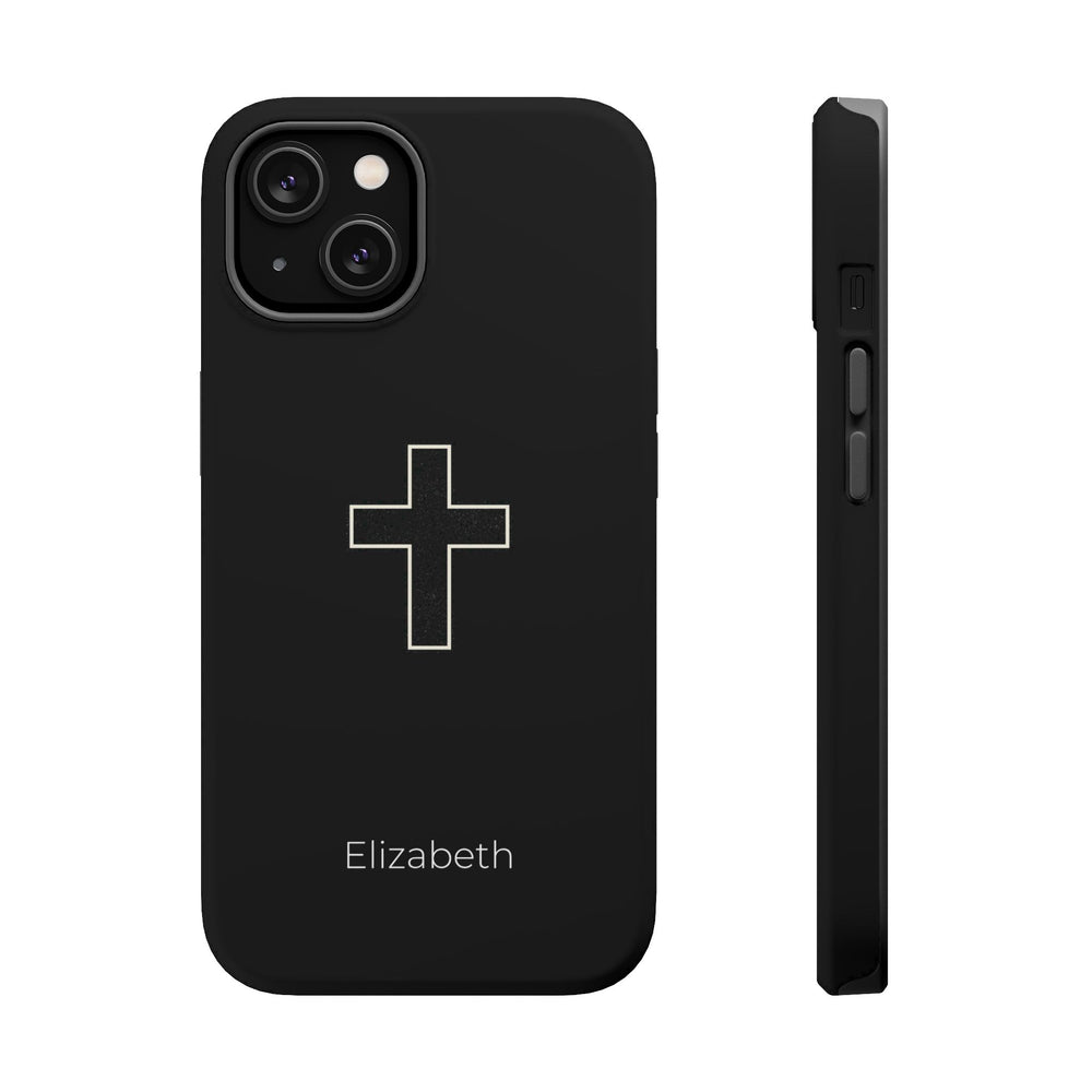 Personalized Magnetic Phone Case — Minimal Cross Design