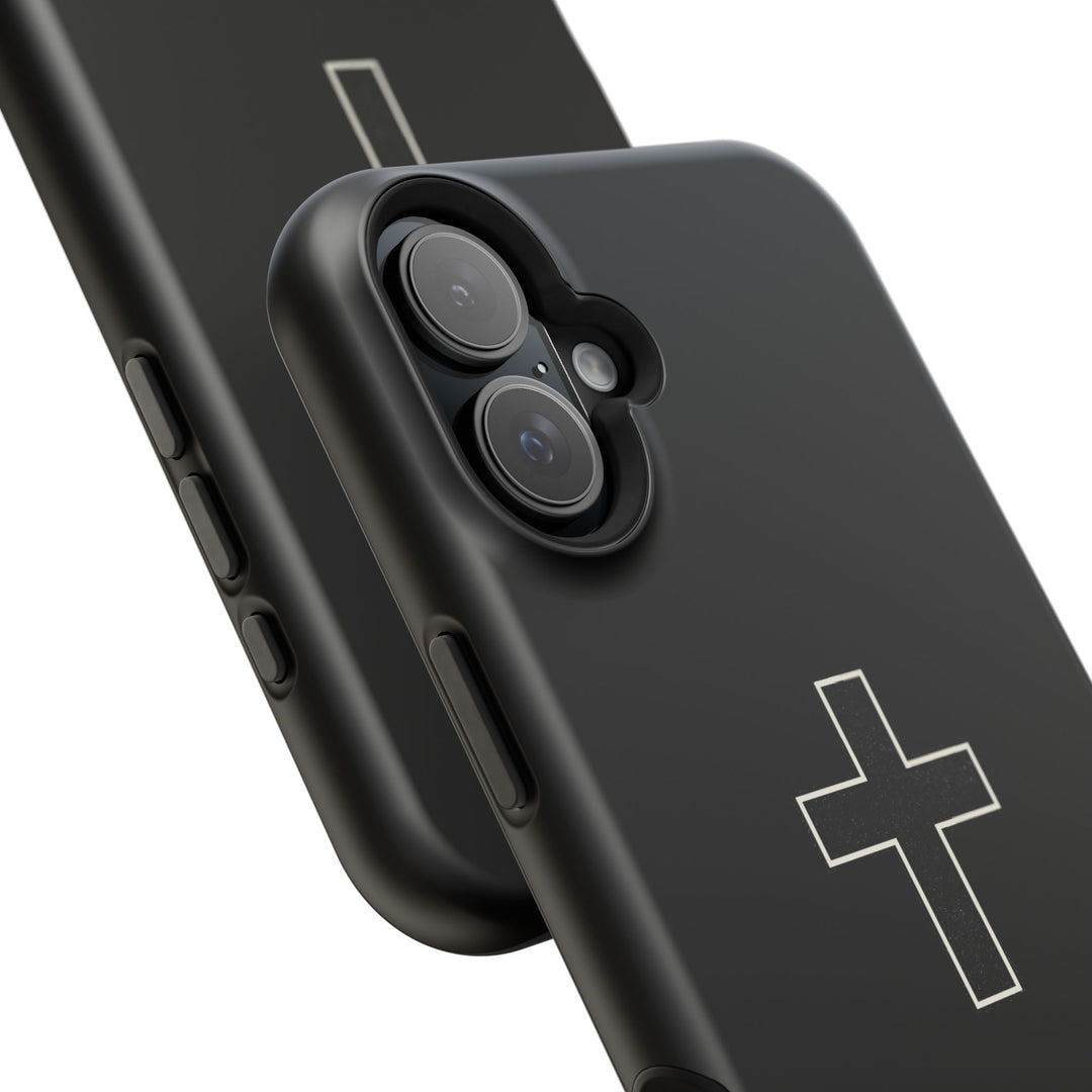 Personalized Magnetic Phone Case — Minimal Cross Design