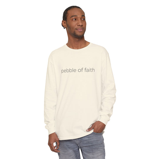 Pebble of Faith Signature Long Sleeve Tee | Christian Graphic Shirt