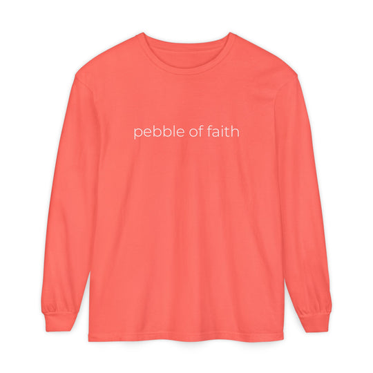 Pebble of Faith Signature Long Sleeve Tee | Christian Graphic Shirt
