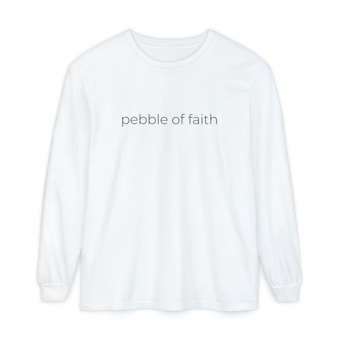 Pebble of Faith Signature Long Sleeve Tee | Christian Graphic Shirt