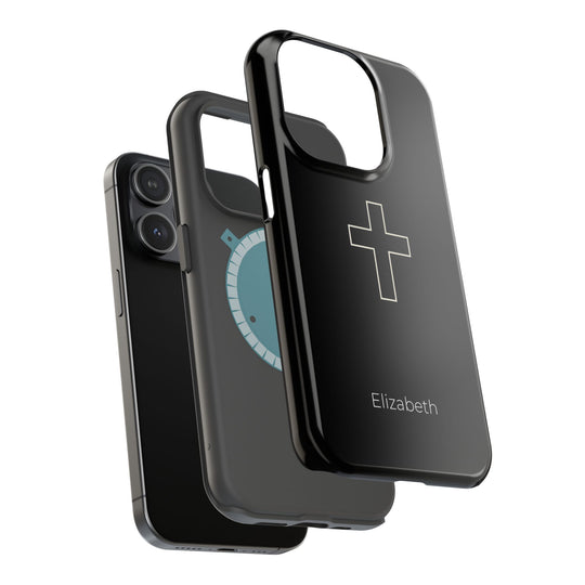 Personalized Magnetic Phone Case — Minimal Cross Design