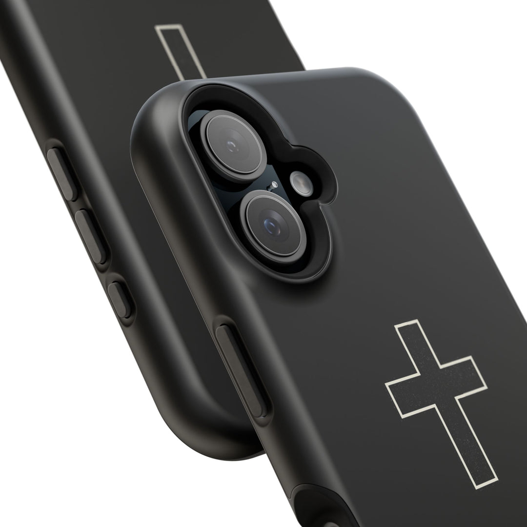 Personalized Magnetic Phone Case — Minimal Cross Design