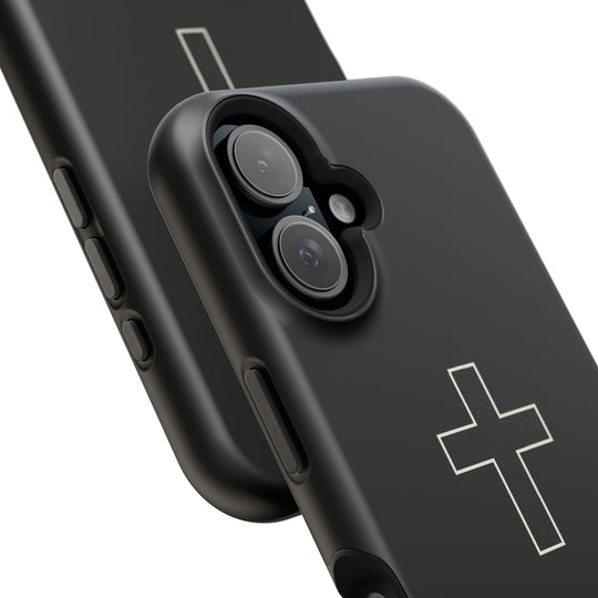 Personalized Magnetic Phone Case — Minimal Cross Design