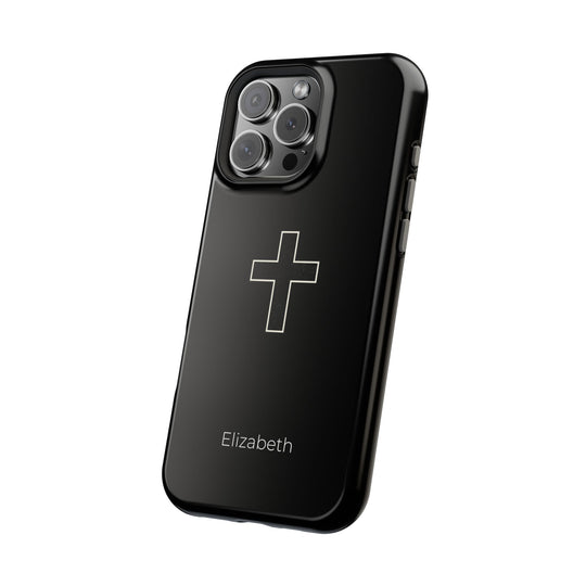 Personalized Magnetic Phone Case — Minimal Cross Design