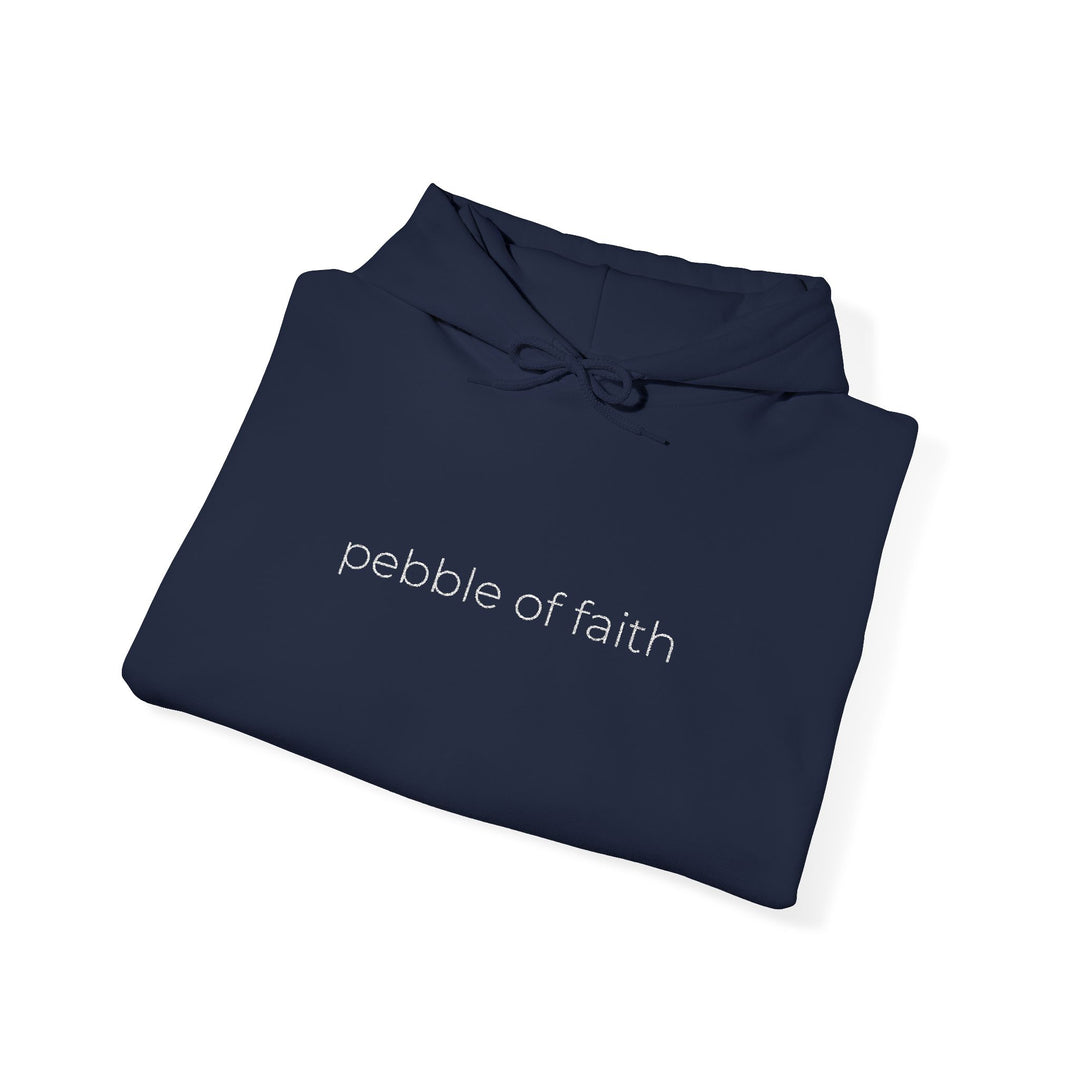 Embroidered Pebble of Faith Hoodie