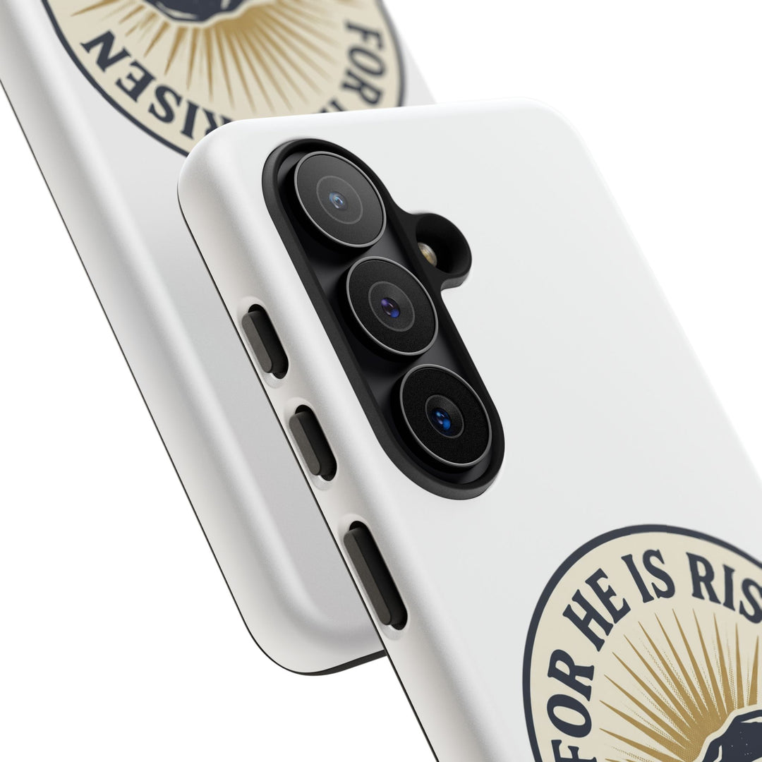 For He Is Risen phone case | Matthew 28:6 resurrection design