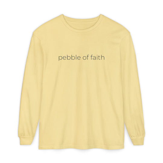 Pebble of Faith Signature Long Sleeve Tee | Christian Graphic Shirt