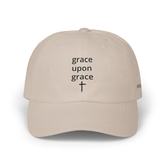Grace Upon Grace Hat, Christian Baseball Cap, Faith Dad Hat, Stone Embroidered Hat, Minimalist Christian Gift for Women, Religious Apparel