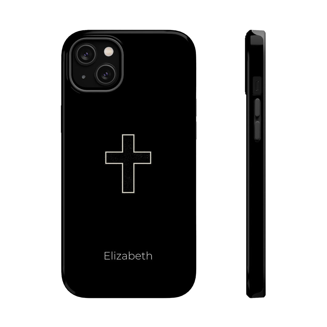 Personalized Magnetic Phone Case — Minimal Cross Design