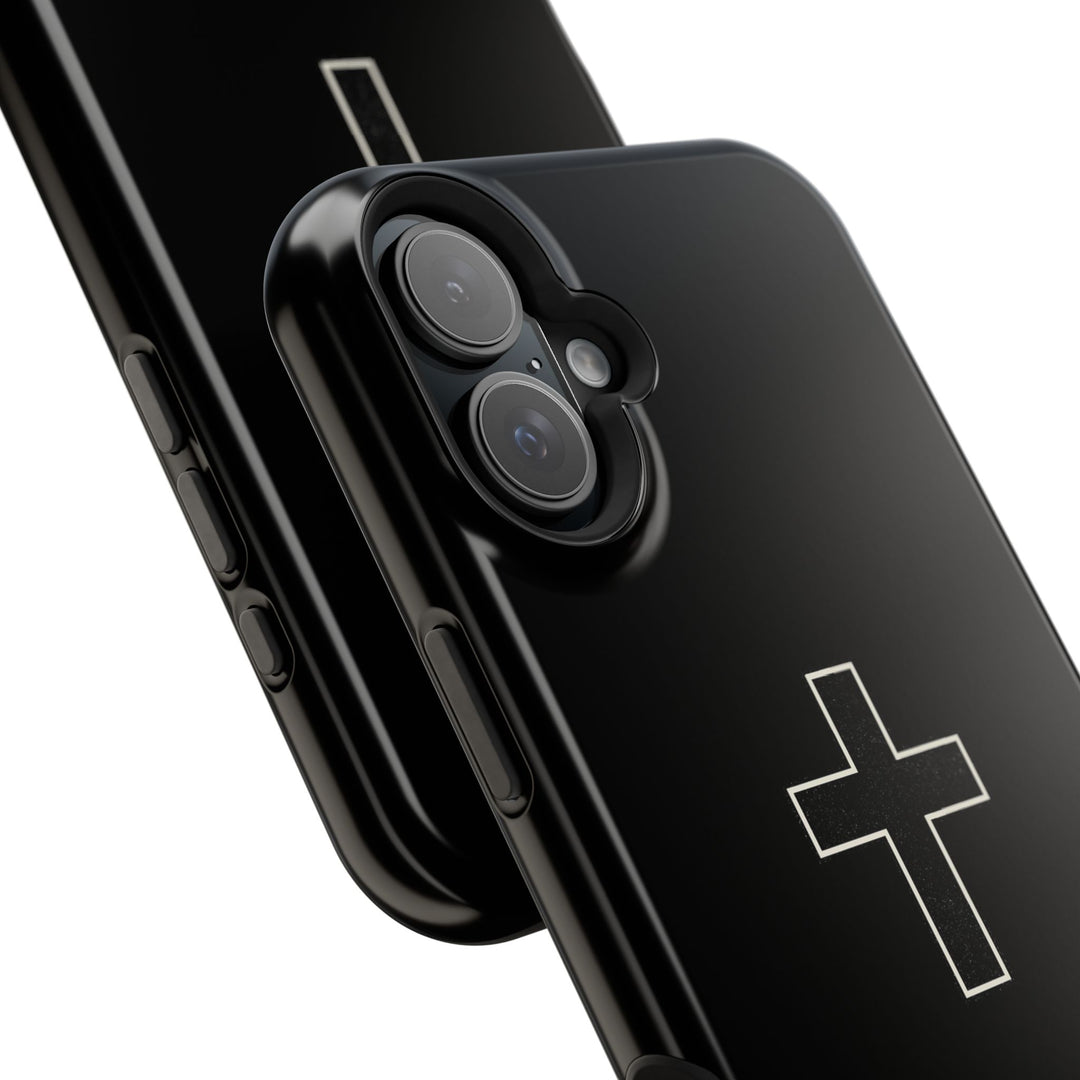 Personalized Magnetic Phone Case — Minimal Cross Design