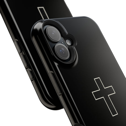 Personalized Magnetic Phone Case — Minimal Cross Design