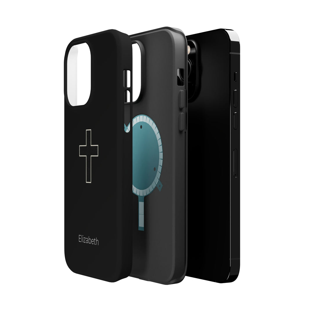 Personalized Magnetic Phone Case — Minimal Cross Design