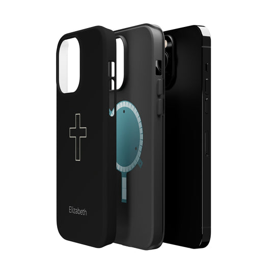 Personalized Magnetic Phone Case — Minimal Cross Design