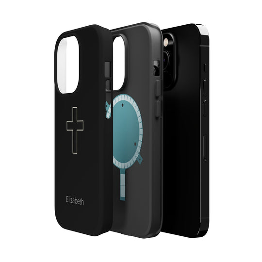Personalized Magnetic Phone Case — Minimal Cross Design