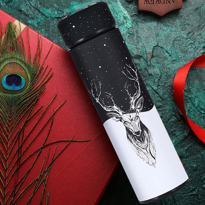 Gradient Elk Stainless Steel Tumbler - Elegant Design for Hot and Cold Beverages