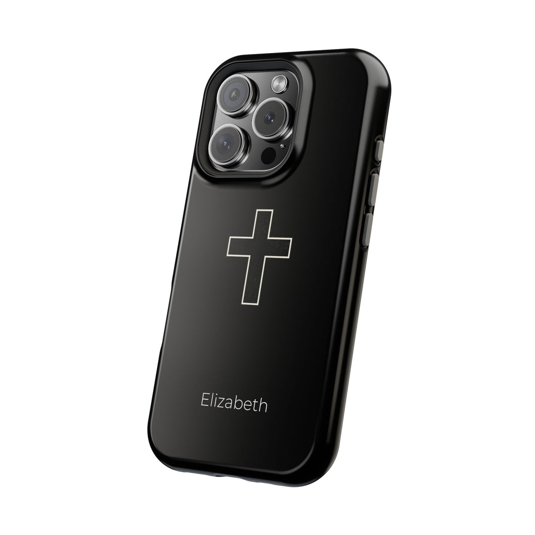 Personalized Magnetic Phone Case — Minimal Cross Design