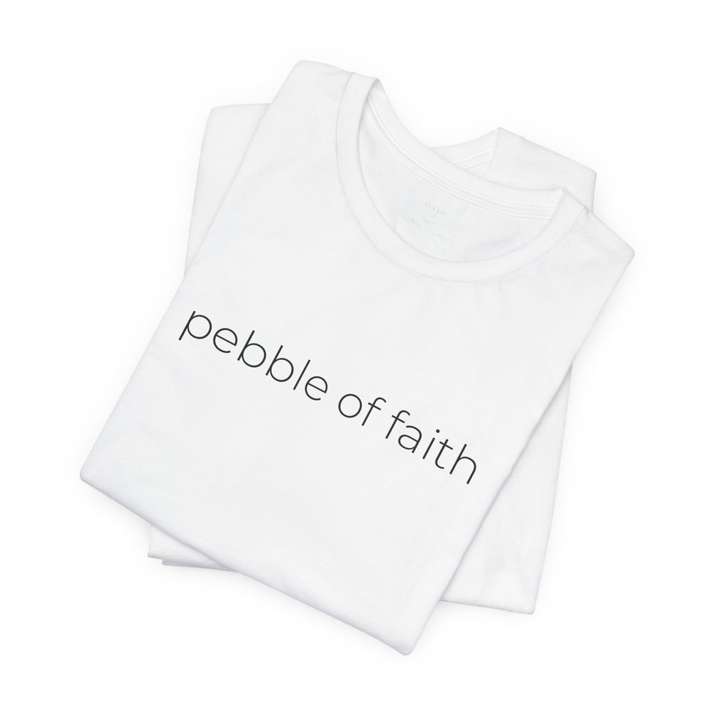 Pebble of Faith Minimal Logo Tee | Faith-Based Apparel | Christian Streetwear