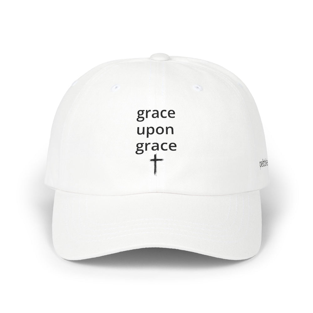 Grace Upon Grace Hat, Christian Baseball Cap, Faith Dad Hat, Stone Embroidered Hat, Minimalist Christian Gift for Women, Religious Apparel