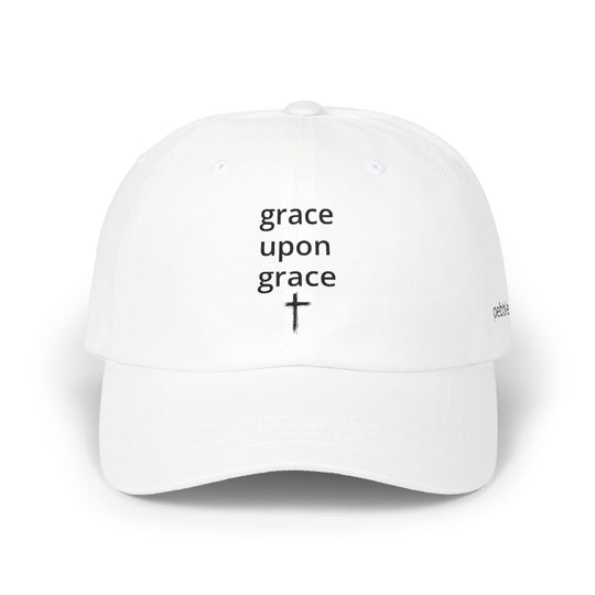 Grace Upon Grace Hat, Christian Baseball Cap, Faith Dad Hat, Stone Embroidered Hat, Minimalist Christian Gift for Women, Religious Apparel