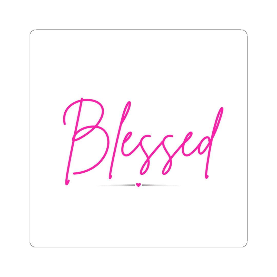 Blessed script pink sticker | Kiss-Cut Sticker