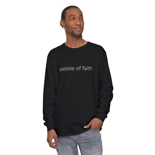 Pebble of Faith Signature Long Sleeve Tee | Christian Graphic Shirt
