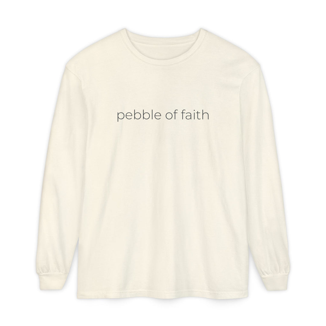 Pebble of Faith Signature Long Sleeve Tee | Christian Graphic Shirt