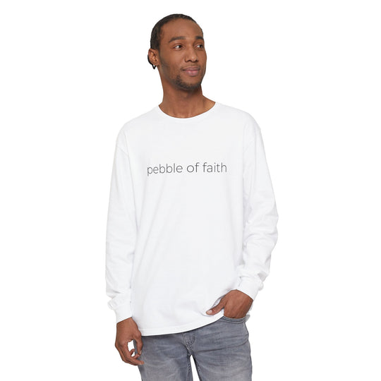Pebble of Faith Signature Long Sleeve Tee | Christian Graphic Shirt