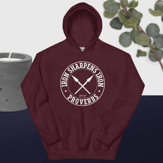 Iron Sharpens Iron Proverbs 27:17 Hooded Sweatshirt