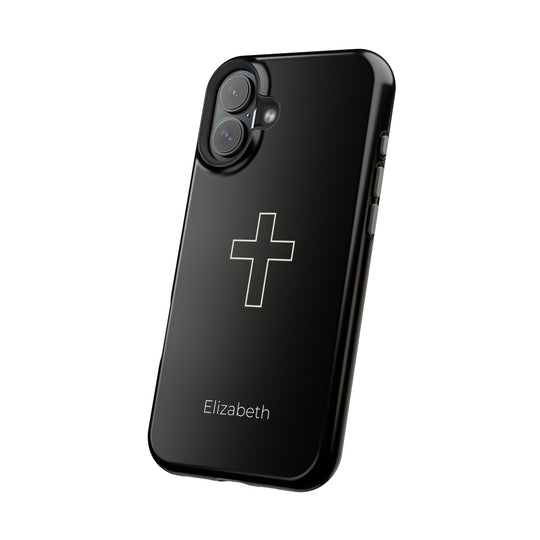 Personalized Magnetic Phone Case — Minimal Cross Design