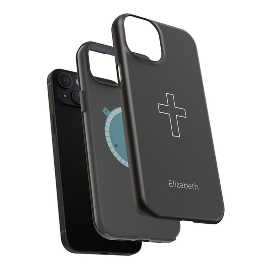 Personalized Magnetic Phone Case — Minimal Cross Design