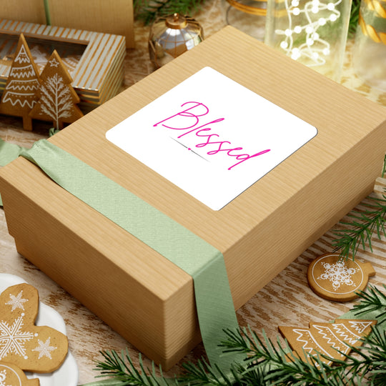 Blessed script pink sticker | Kiss-Cut Sticker