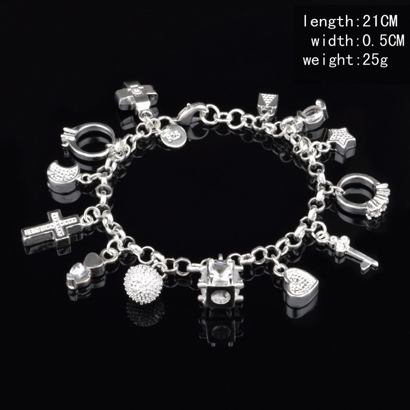 Cross and Heart Faith Bracelet inspirational Christian copper bracelet with cross and heart charms