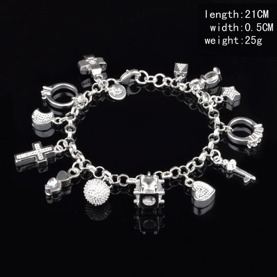 Cross and Heart Faith Bracelet inspirational Christian copper bracelet with cross and heart charms