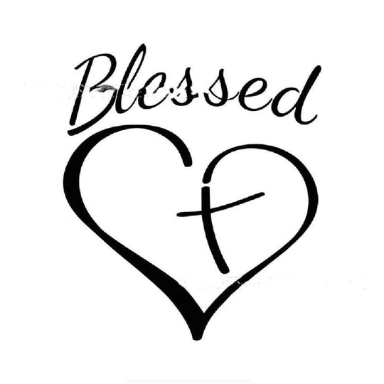 Elegant Blessed Car Decal for Inspirational Messages