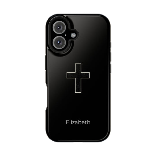 Personalized Magnetic Phone Case — Minimal Cross Design