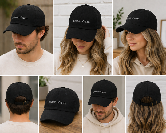 Pebble of Faith Signature Hat | Christian Embroidered Baseball Cap