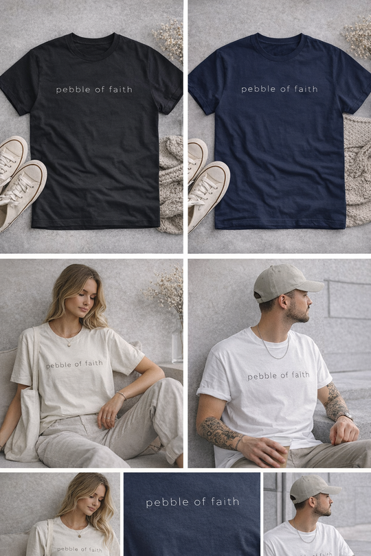 Pebble of Faith Signature Tee | Christian Graphic T-Shirt