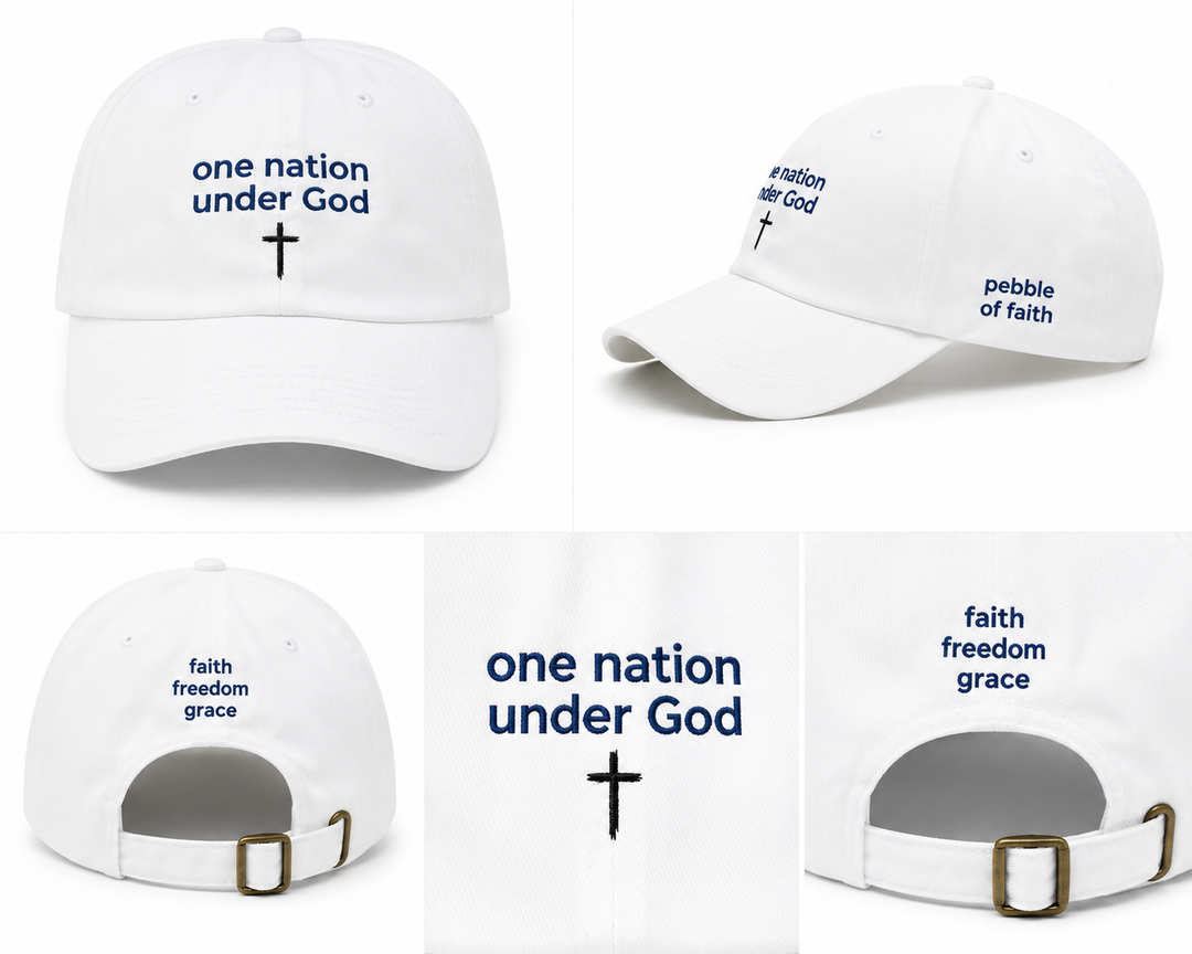One Nation Under God Embroidered Hat | Christian Patriotic America 250 Baseball Cap