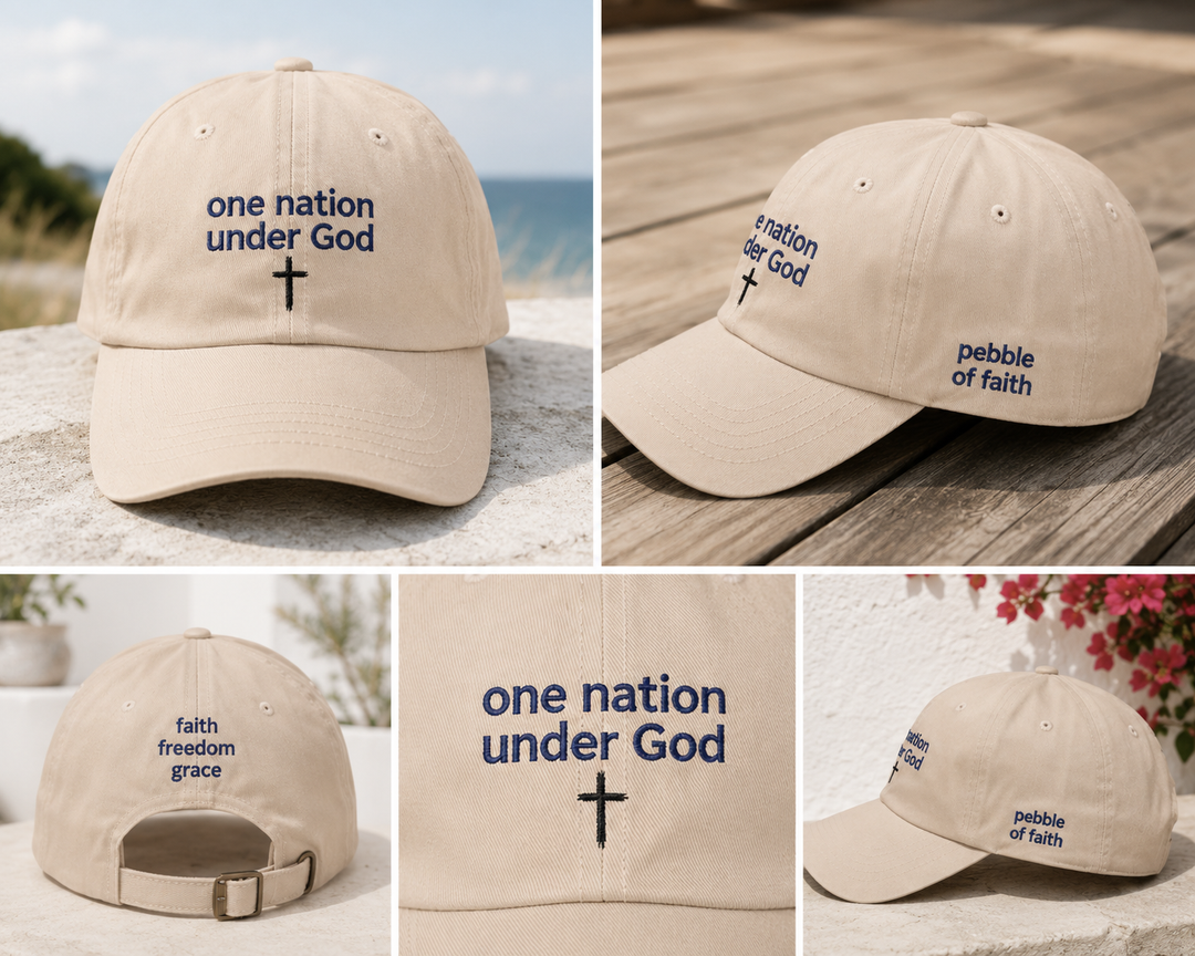 One Nation Under God Embroidered Hat | Christian Patriotic America 250 Baseball Cap