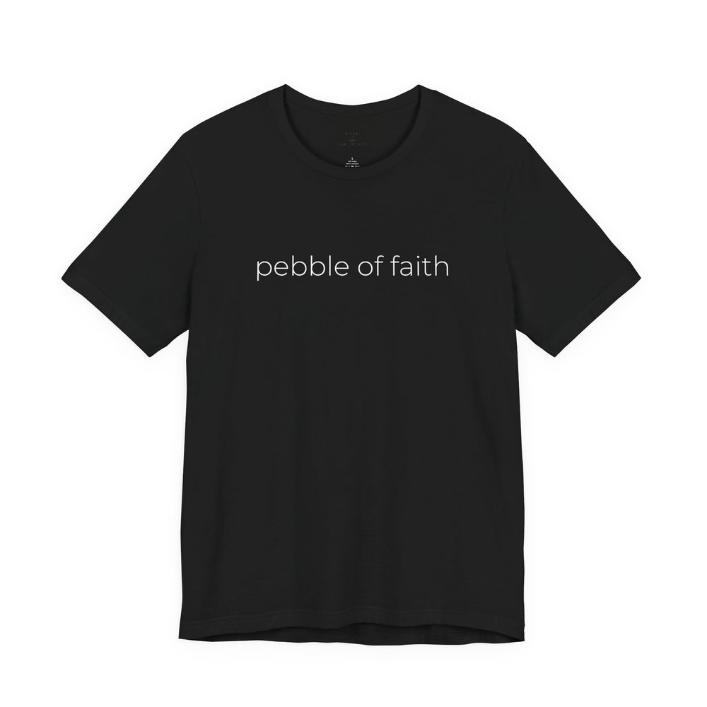 Pebble of Faith Minimal Logo Tee | Faith-Based Apparel | Christian Streetwear