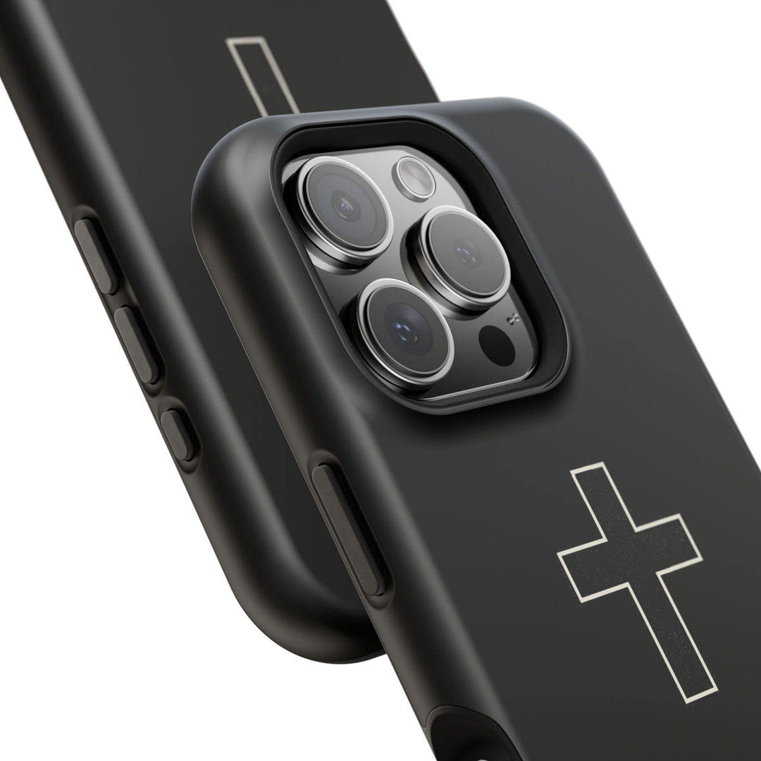 Personalized Magnetic Phone Case — Minimal Cross Design